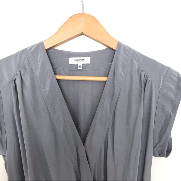 Babaton 100% Silk Corbett Romper in Grey | Lightweight Romper - Picture 5 of 16